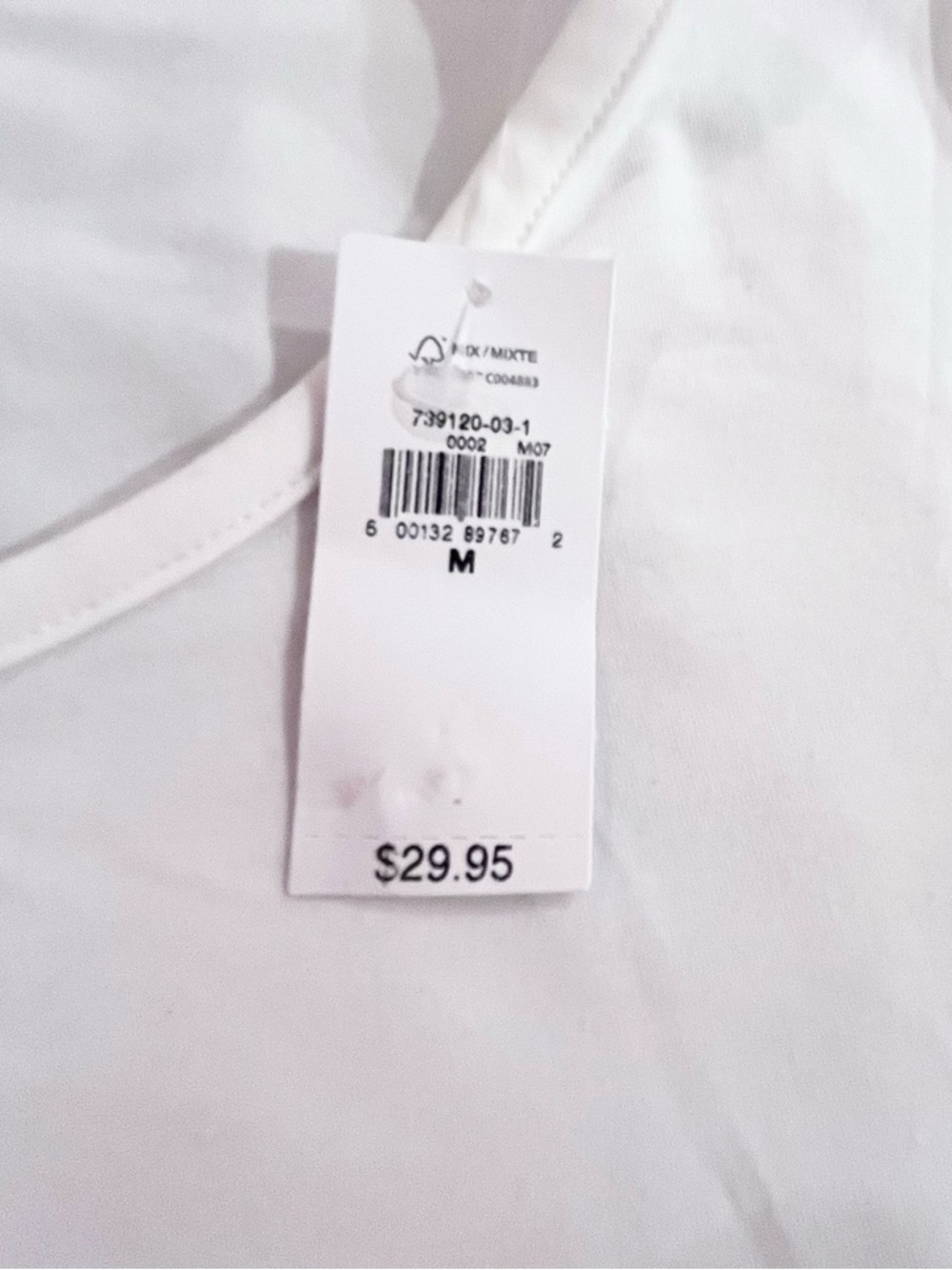 🆕- Gap Fit White Sleeveless Crop Tank Top - Women. Size: medium - Picture 5 of 6